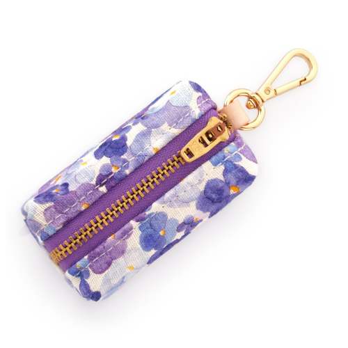 Pressed Pansies Waste Bag Holder