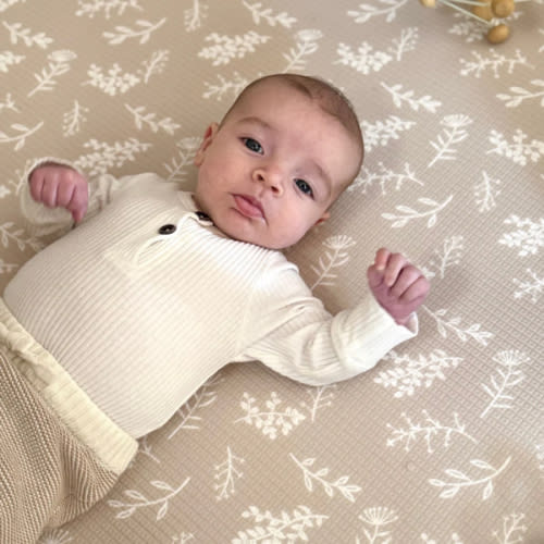 Botanical Play Mat - Almond – Munchkin & Bear - Large Size