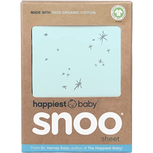 Happiest Baby SNOO Bassinet Fitted Sheet 100% Organic Cotton Teal Galaxy