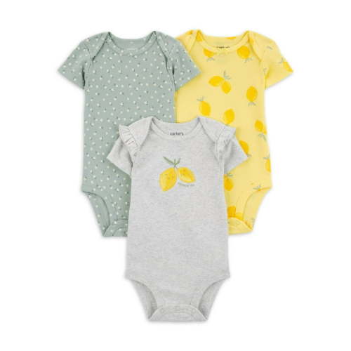 Carter's Child of Mine Baby Girl Bodysuits, 3-Pack, Sizes Preemie-18 Months