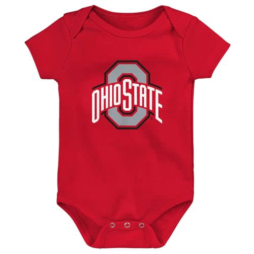 Outerstuff NCAA Officially Licensed Newborn & Infants 0-24 Months Primary Logo Creeper Bodysuit Romper