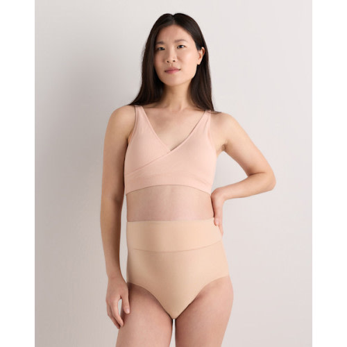 Seamless Crossover Nursing & Lounge Bra (2-pack) in Sand
