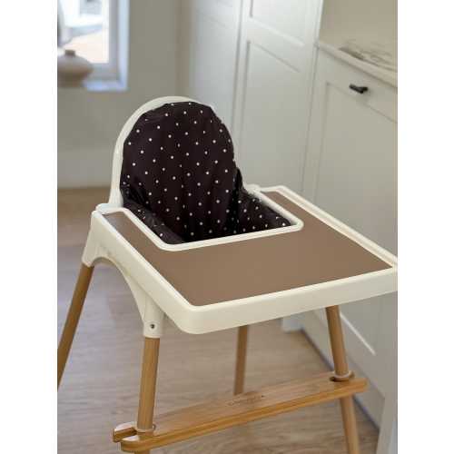 Espresso Polka Dot Cushion Cover: Ikea Antilop Highchair, Waterproof Polyester