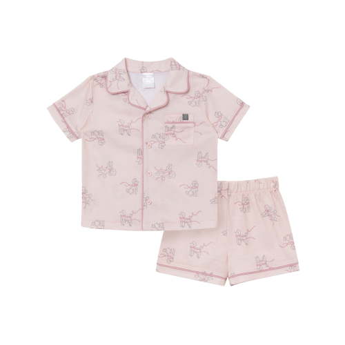 Modern Moments by Gerber Gender Neutral Coat Pajama Short Set, 2-Piece, Sizes 12 Months - 5T