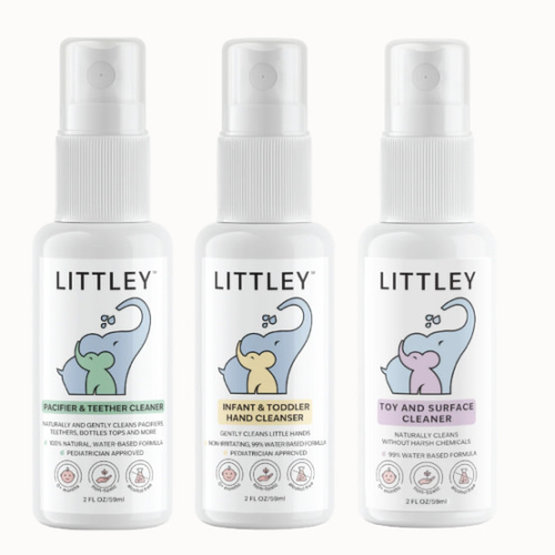 Pacifier Cleaner + Hand Cleanser + T Littley USA - Introductory Sample Pack