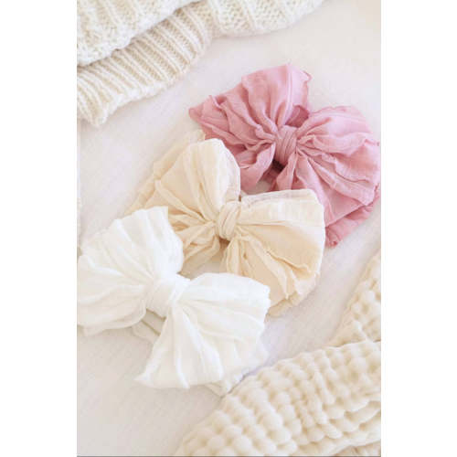 Large Ruffle Knit Bow in Sweet & Simple | Caden Lane