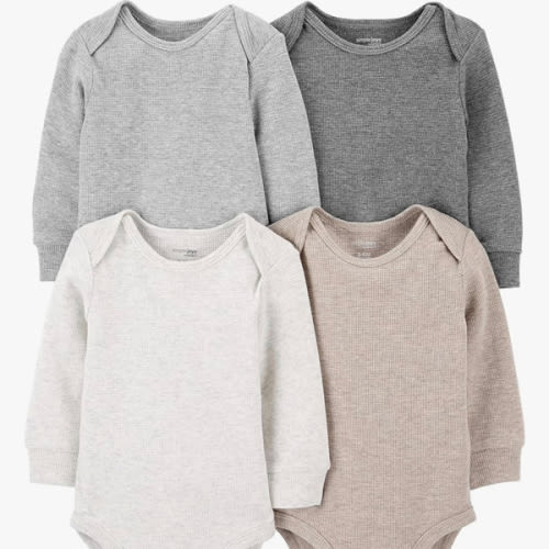 Simple Joys by Carter's Baby 4-Pack Long-Sleeve Thermal Bodysuit
