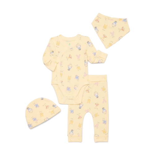 Disney Baby Wishes and Dreams Character Baby Allover Print Take Me Home Set, 4-Piece, Sizes Preemie-6/9 Months