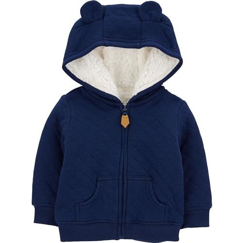 Simple Joys by Carter's Baby Hooded Sweater Jacket with Sherpa Lining