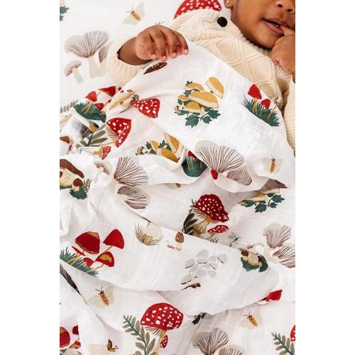 CLEMENTINE KIDS Muslin Infant Swaddles (Mushroom)