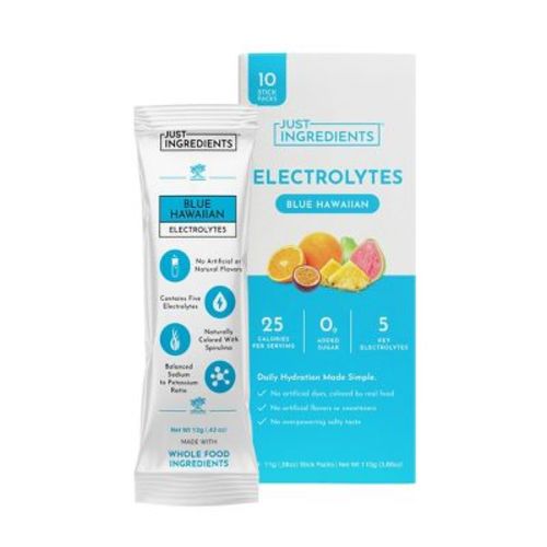 Just Ingredients Electrolytes Sports Drink Mix Packs - Blue Hawaiian - 3.88oz/10ct