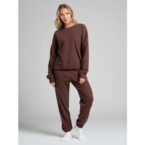Waffle Lounge Long Sleeve | Waffle Knit Long Sleeve Shirt | Comfrt