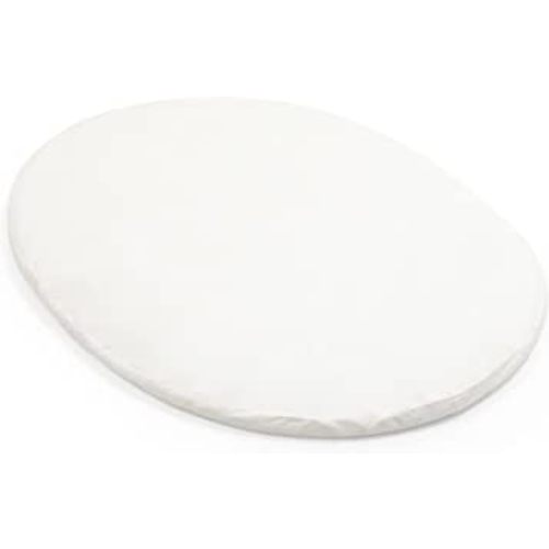 Stokke Sleepi Mini Fitted Sheet V3, White - Compatible with Sleepi Mini Mattress V3-100% Fine Cotton Percale - Washable