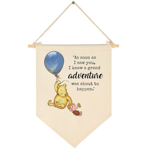 Adventure Was About to Happen-Christmas Birthday Party Bunting-Baby Present Shower-Wall Flag Decor Gift-Banner Sign Gift for Nursery Bedroom Playroom front Door-As Soon As I Saw You