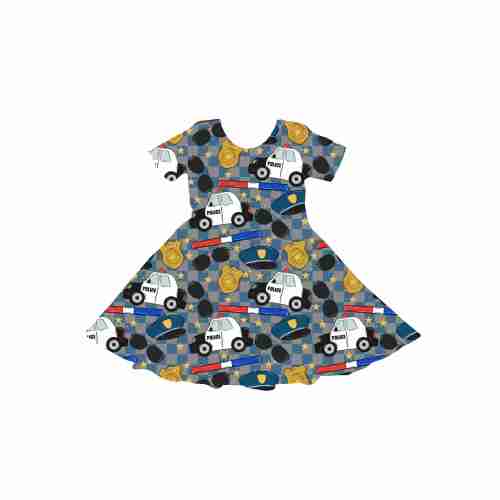 Blue Line Brave Youth Twirl Dress *RTS* – Six Southern Babes