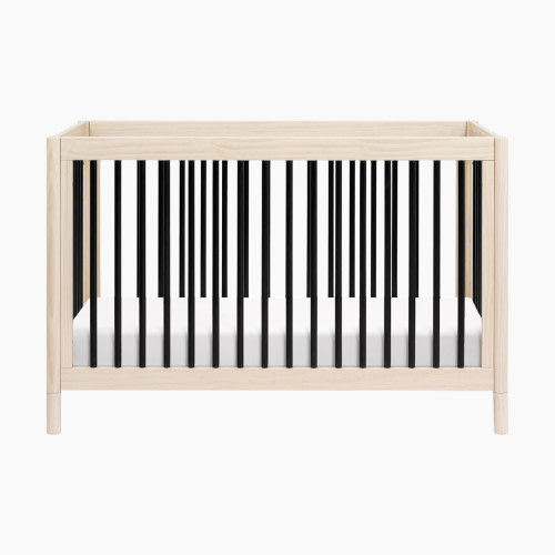 babyletto Gelato 4-in-1 Convertible Crib with Toddler Bed Conversion Kit - Washed Natural / Black