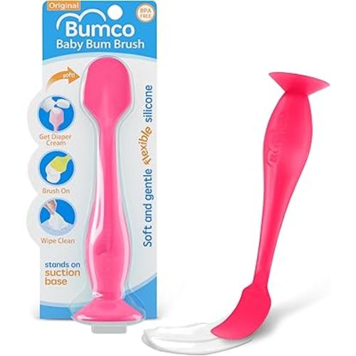 Bumco Diaper Cream Spatula - BPA-Free Diaper Bag Essentials, Soft Butt Spatula Baby, Mom-Invented Butt Paste Spatula, Bumco Diaper Cream Spatula, Flexible Diaper Cream Applicator, Bumco Baby Bum Brush