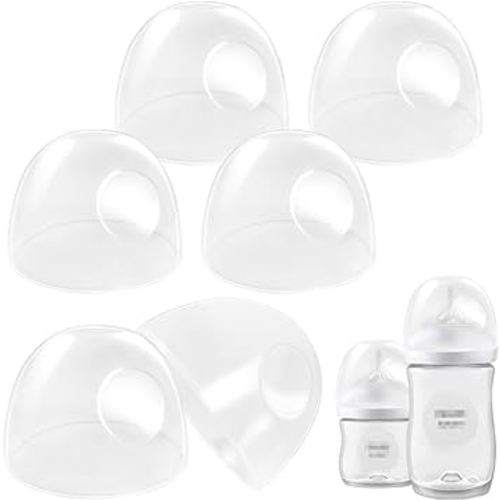 Baby Bottle Lids Compatible with Philips Avent Baby Bottles, Soft & Safe Bottle Caps for Avent Glass & Natural Bottles, 6 Count