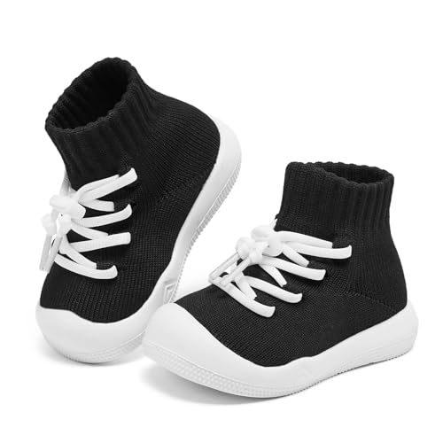 Baby Socks Shoes for Boys and girlsAnti Slip Sports ShoesToe ProtectionBaby Walking Shoes, Lightweight and Breathable Slip on Walking Shoes