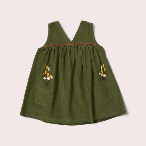 Chive Corduroy Swing Dress