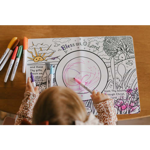 Meal Blessing Reusable Coloring Placemat