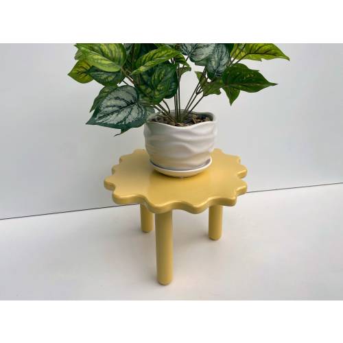 Squiggle Plant Stand | Wavy Side Table | Maximalist Decor | Eclectic Decor | Funky Decor | Wavy Table | Aesthetic Home Decor | Side Table
