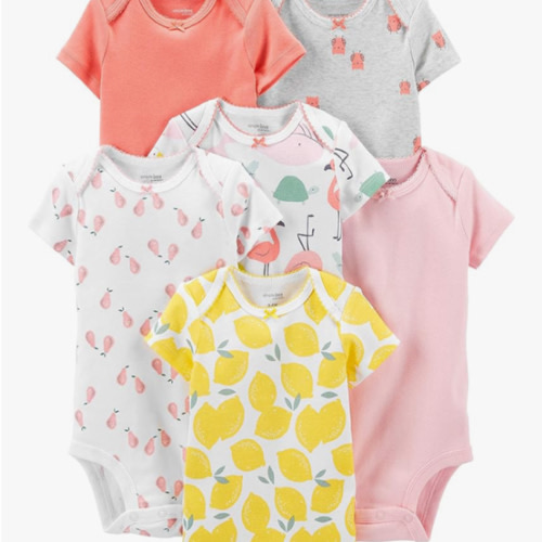 Simple Joys by Carter's Baby-Girls 6-Pack Short-Sleeve Bodysuit
