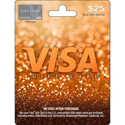 Visa Physical Gift Card $25 (plus $3.95 Purchase Fee)