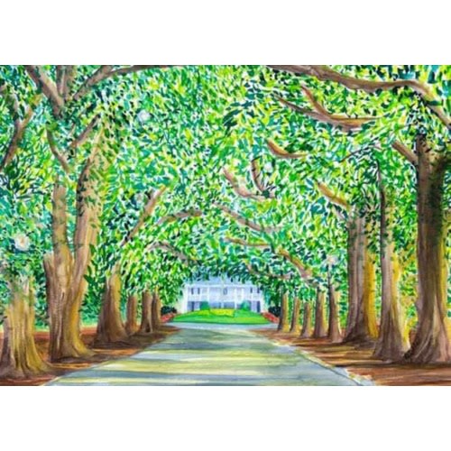 Magnolia Lane- Augusta Golf - Watercolor Giclee Print