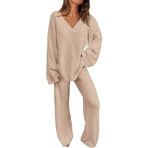 PRETTYGARDEN Lounge Sets for Women Two Piece Sweaters Pajama Set Loungewear Winter Clothes