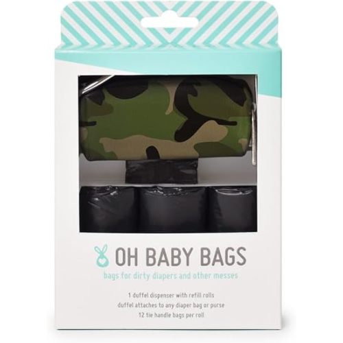 Oh Baby Bags Duffel Dispenser Gift Box (Green Camo)