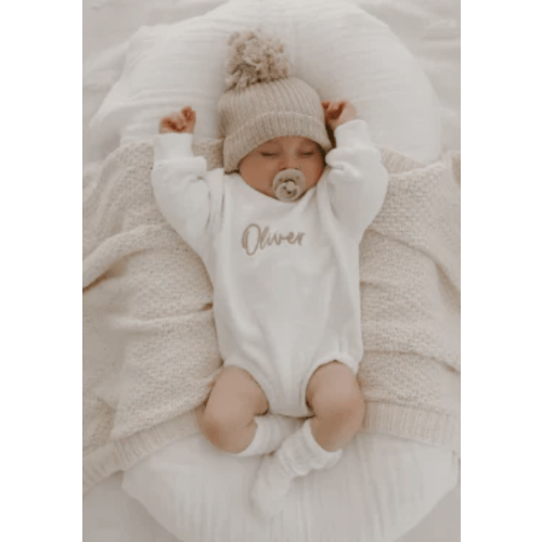 Personalizable Long Sleeve Bubble Romper - White – Sweet June