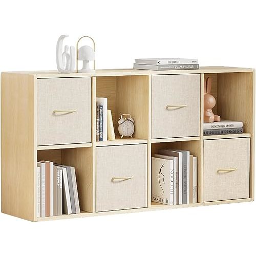 8 Cube Storage Organizer Bookshelf Solid Wood Cube Shelf Bookcase Vertical or Horizontal