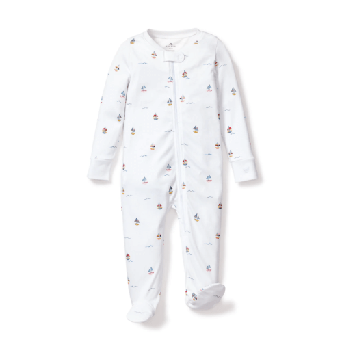 Infant's Pima Snug Fit Bateau Romper | Petite Plume | Over The Moon