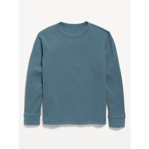 Long-Sleeve Waffle-Knit T-Shirt for Boys