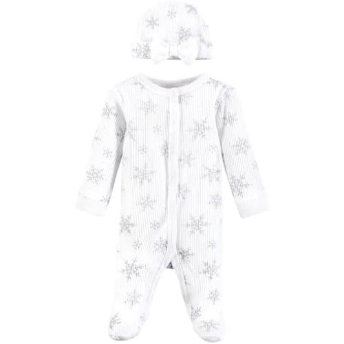 Hudson Baby Unisex Baby Thermal Preemie Sleep and Play and Cap