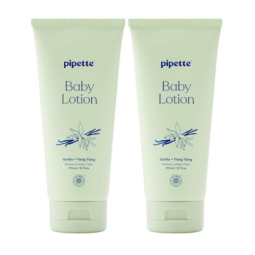 Pipette Baby Lotion, Vanilla + Ylang Ylang Scent, 5.7 fl oz (Pack of 2)