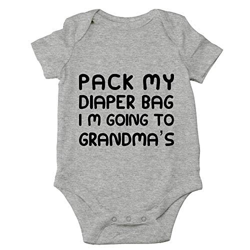 CBTwear Pack My Diaper Bag, I'm Going To Grandma's House Baby Bodysuit - Cute Newborn Unisex Clothing