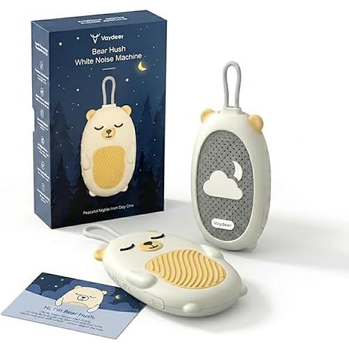 Vaydeer Baby Sound Machine for Sleep, White Noise Machine with 115 Sounds & 4 Modes, for New Moms & Newborns, Baby Sleep Soother, 54 dB Safe,Gift for Mom, Nursery Essentials