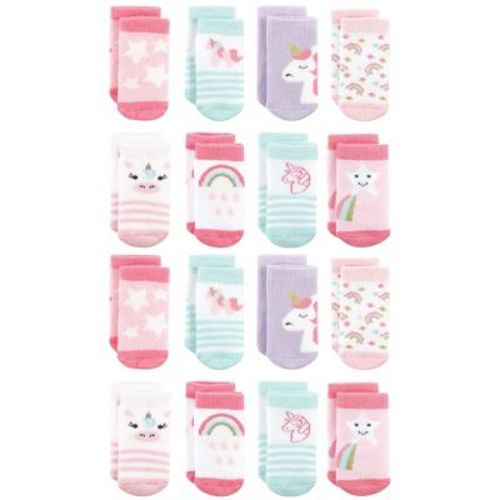 Hudson Baby Cotton Rich Baby Terry Socks 16-Pack