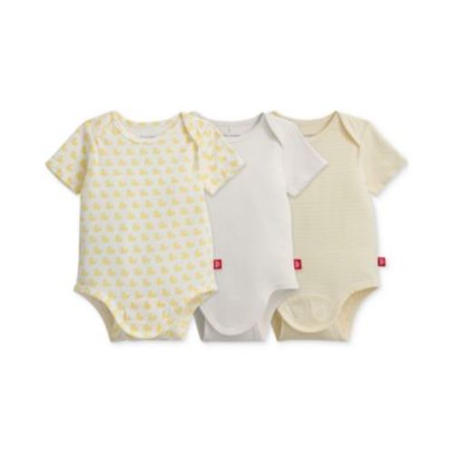 Baby Cotton Bodysuits, 3 Pack