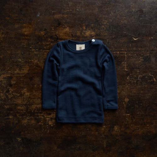 Lark Top & Finch Leggings Baby Set - Merino Wool & Silk - Night Ocean