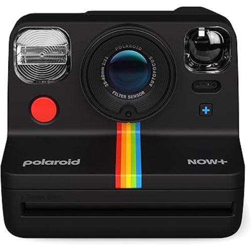 Polaroid Now+ 2nd Generation I-Type Instant Film Bluetooth Connected App Controlled Camera - Black (9076)