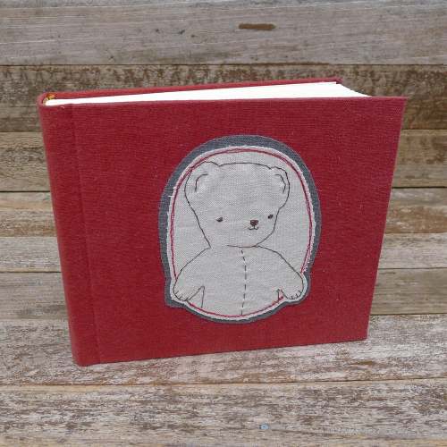 photo album: teddy bear (red) – kata golda handmade