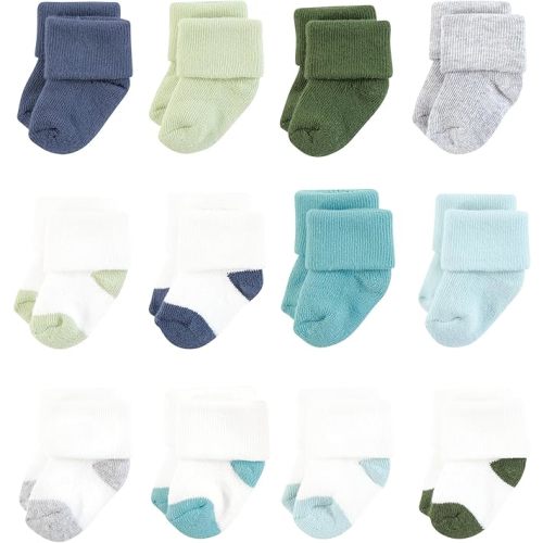 Hudson Baby Baby 8-pack Cotton Rich Newborn and Terry Socks