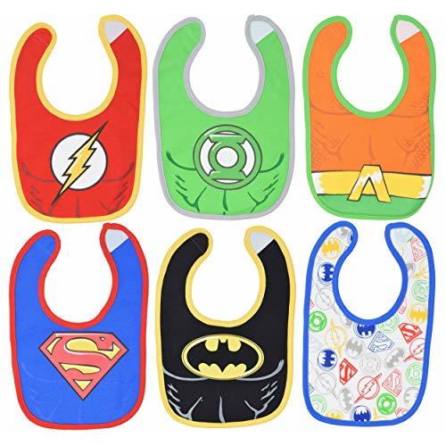Warner Bros. Justice League Superhero Baby Boys 6 Pack Bibs