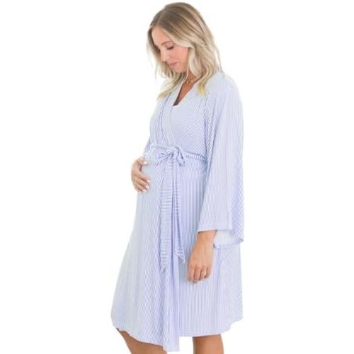 RuffleButts SoftSnooze™ Viscose from Bamboo Women's One Size Maternity Robe