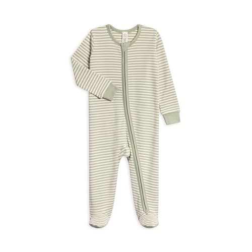 Colored Organics Baby Zip-Up Footed Sleeper with 2-Way Zipper - Newborn Organic Cotton Pajamas