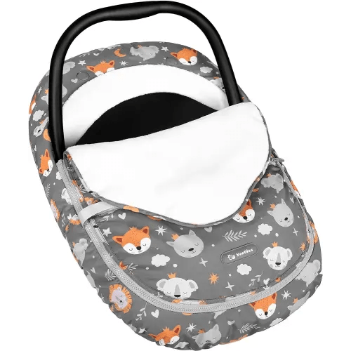Yoofoss Housse de siège auto pour bébé - Housses de siège auto d'hiver pour protéger le bébé du vent froid - Pour garçons et filles (Renard)