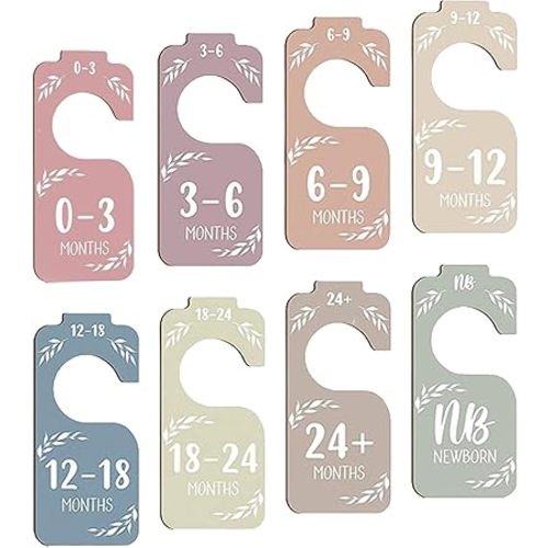 Generic 8 Pieces Closet Dividers Infants Wardrobe Divider Clothes Size Hanger